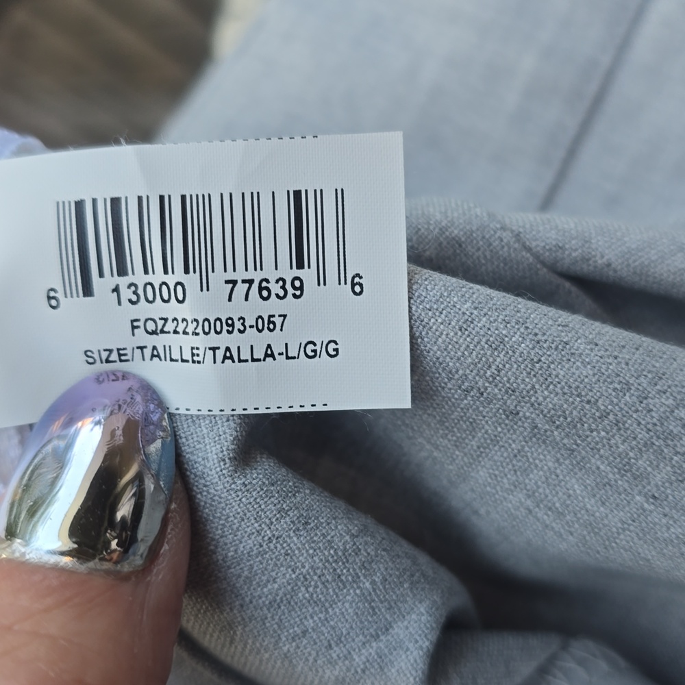 BCBGMaxAzria Gray Wide Leg pants New L large - Picture 13 of 13